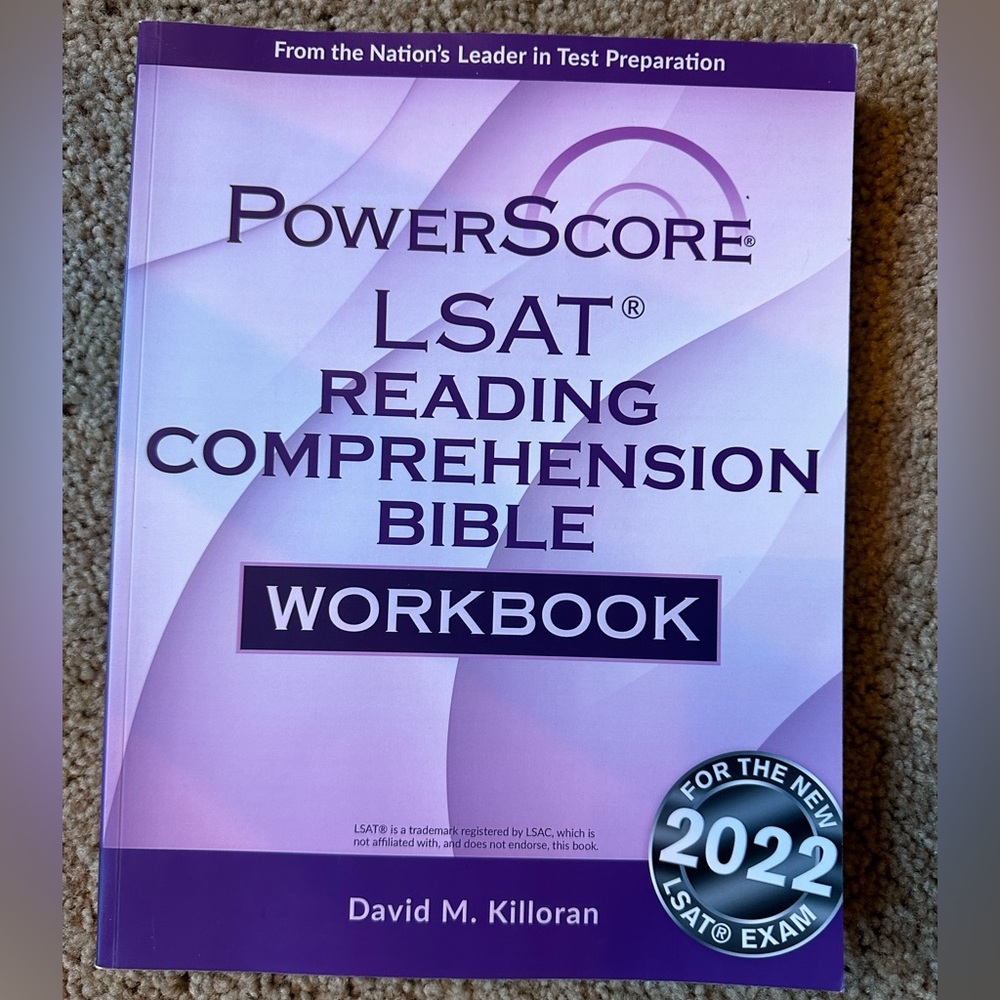 Powerscore Reading Comprehension Bible Workbook 2022